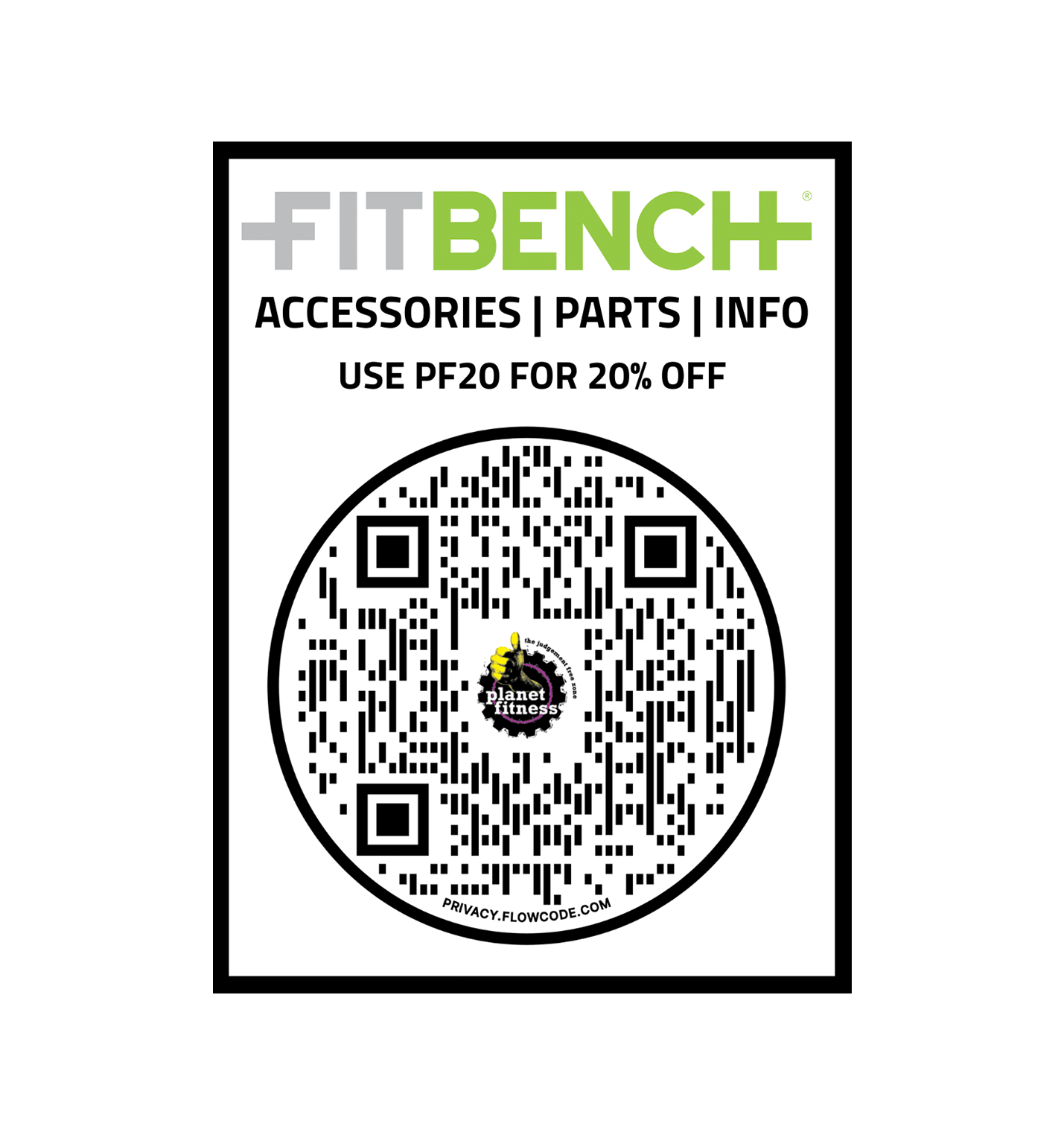 FB X PF QR Code Decal
