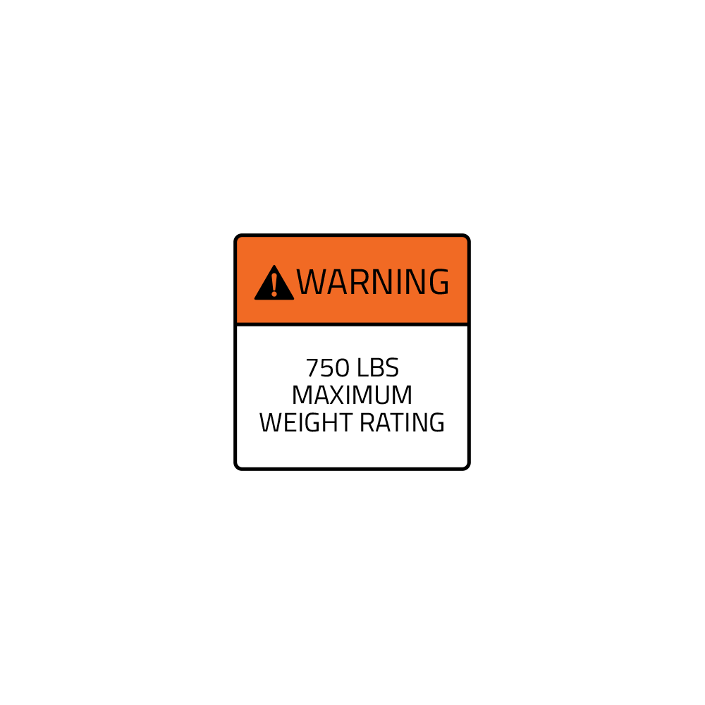 Warning Sticker - Max Weight